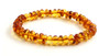 honey amber baltic half baroque beaded stretch bracelet for adult adults jewelry golden
