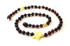 necklace amber baltic with star pendant jewelry jewellery black cherry milky knotted beaded children adult 2