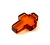 cross crosses shape amber baltic supplies small minimalist for making jewelry jewellery drilled cognac polished 4