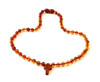 necklace cognac brown jewelry knotted amber baltic beaded kids with cross pendant jewellery 3