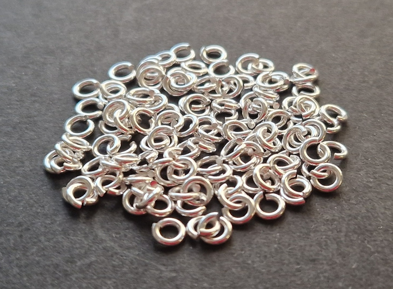 10 g of Sterling Silver 925 4mm Open Jump Rings