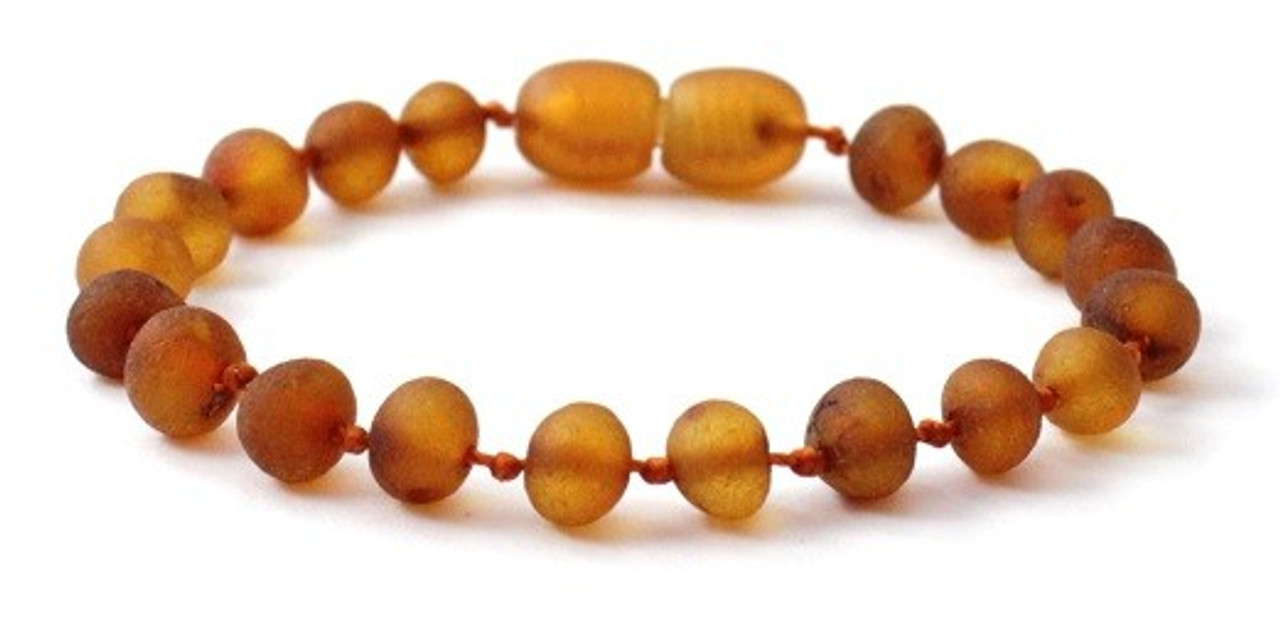 BALTIC AMBER TEETHING NECKLACE & BRACELET SET. OLIVE RAINBOW I C 5X4 MM