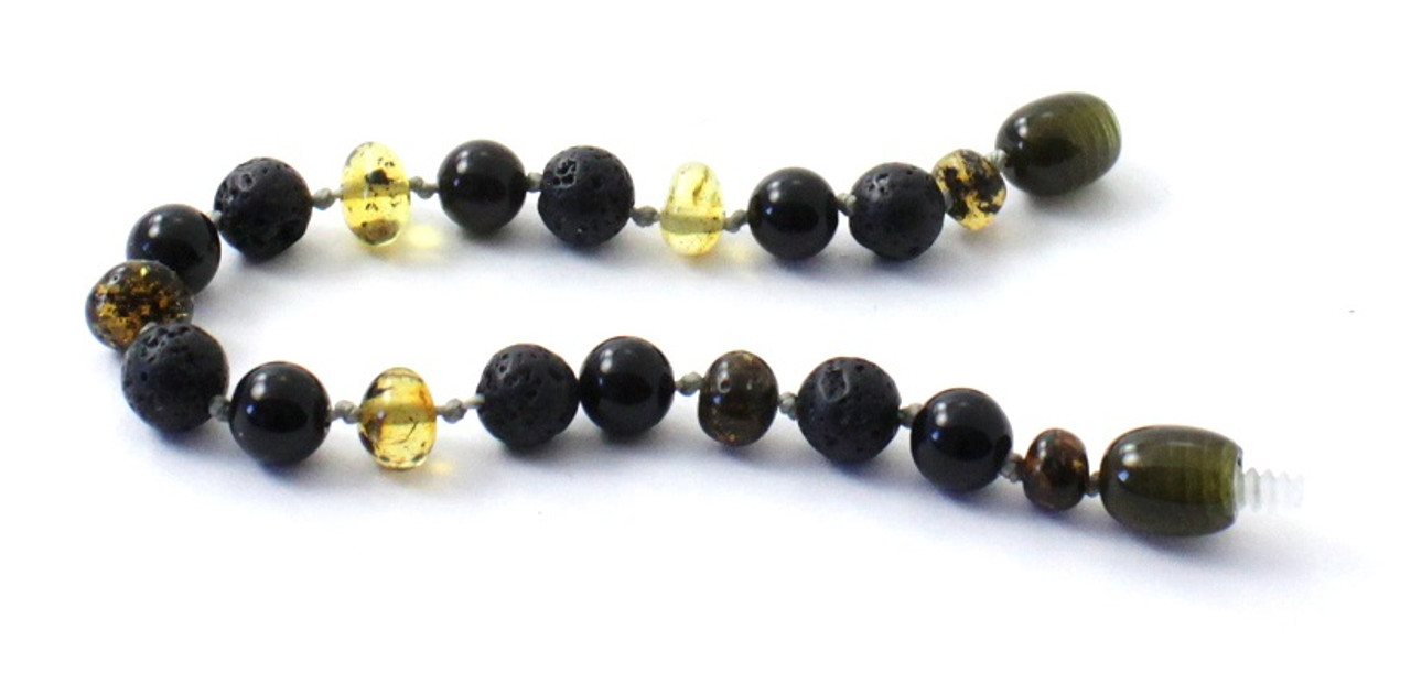 Lava 6 mm Black Natural Gemstone Beads - AmberGemstones