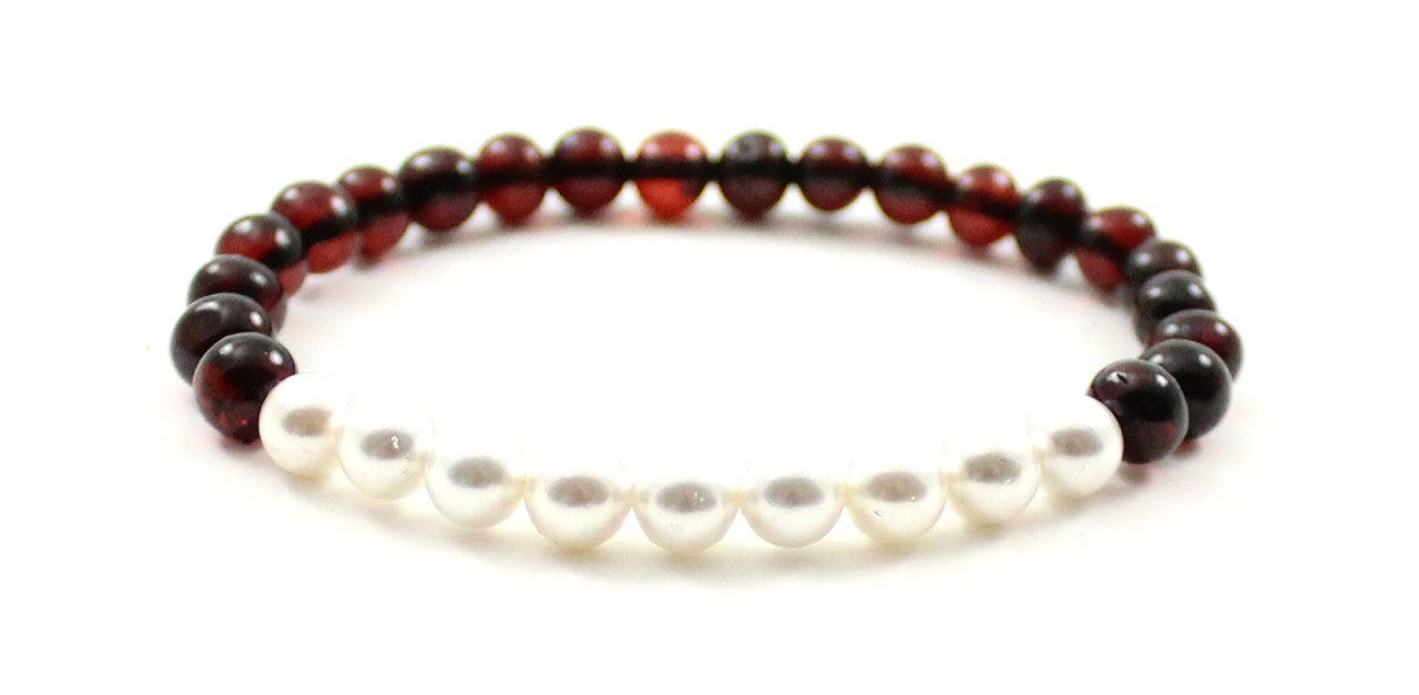 Real black pearl stretch bracelet for men