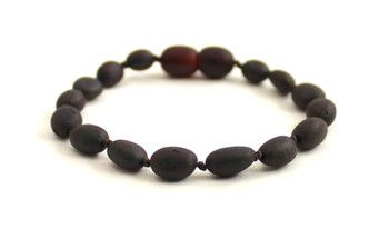 Olive, Amber, Bean, Cherry, Raw, Beaded, Bracelet, Anklet, Baltic, Jewelry, Unpolished