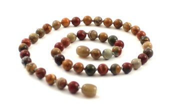 necklace picasso jasper stone jewelry knotted multicolor beaded 6mm 6mm beads 2