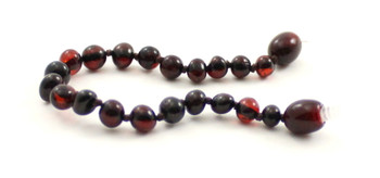 Cherry, Amber, Baltic, Baltic, Teething, Polished, Beaded, Black, Anklet, Bracelet 2