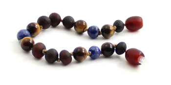 Lapis Lazuli, Baltic, Cherry, Raw, Bracelet, Unpolished, Anklet, Amber, Tiger Eye 2