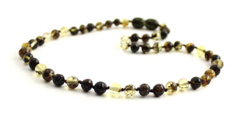 Baltic, Green, Teething, Jewelry, Polished, Amber, Necklace, Beaded for boy boys men men's