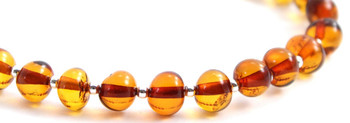 Silver, Bracelet, Cognac, Sterling 925, Baltic Amber, Polished, Jewelry, Beaded 2