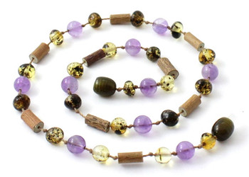 Hazelwood, Green, Amber, Polished, Baltic, Amethyst, Necklace, Jewelry 2