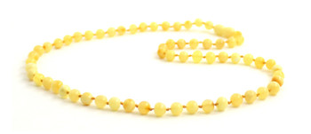 necklace adult milky amber butter natural women men men's jewelry beaded polished baroque knotted