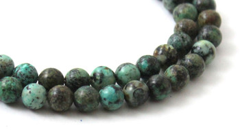 African Turquoise, Gemstone, Strand, Beads, Bead, Green, Natural, 6 mm, 6mm 2