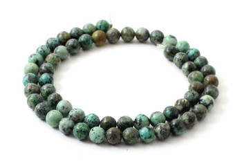 African Turquoise, Gemstone, Strand, Beads, Bead, Green, Natural, 6 mm, 6mm