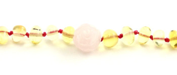 necklace amber baltic lemon yellow rose quartz gemstone jewelry beaded wholesale 2
