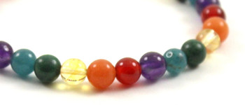 rainbow bracelet stretch jewelry gemstone 6 mm 6mm colorful lgbtq 2