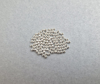 round sterling silver beads 2mm 2 mm spacer for jewelry making small tiny 2