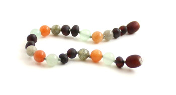 aventurine bracelet jewelry knotted black cherry amber green red gemstone labradorite gray 2