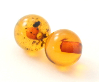 half-drilled beads amber baltic 4.5 mm 4.5mm 5mm 5 mm for earrings making jewelry supplies round cognac 2