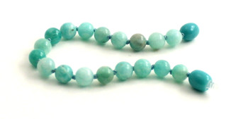 anklet amazonite gemstone jewelry green beaded knotted 6mm 6 mm for men men's woman kids children 2