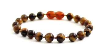 tiger eye tiger's tigers' jewelry anklet bracelet beaded brown gemstone knotted for men women 6mm 6 mm