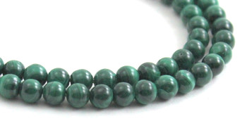 malachite 5mm 5 mm strand beads supplies for jewelry making green natural  2