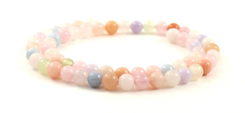 morganite multicolor gemstone beads strand 6mm 6 mm natural supplies for jewelry making