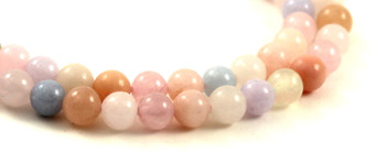morganite multicolor gemstone beads strand 6mm 6 mm natural supplies for jewelry making 2