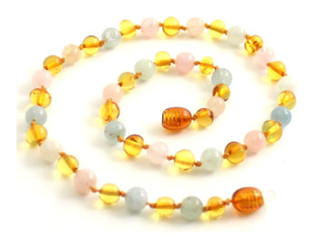 morganite gemstone multicolor amber baltic honey polished knotted 6mm 6 mm jewelry 2
