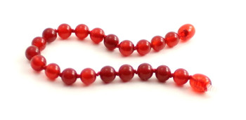 carnelian bracelet anklet red jewelry beaded knotted 6mm 6 mm beads bead round for women women's gemstone 2