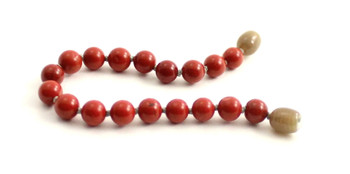 red jasper gemstone anklet bracelet jewelry beaded 6mm 6 mm round bead knotted for women women's 2