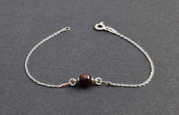 garnet burgundy bracelet jewelry gemstone with sterling silver 925 jewellery minimalist golden small for women women's 2