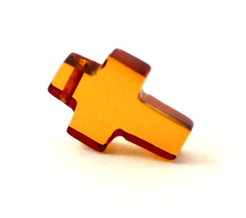 cross crosses shape amber baltic supplies small minimalist for making jewelry jewellery drilled cognac polished 2
