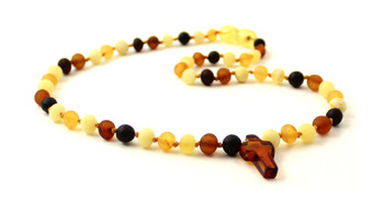 raw unpolished necklace amber baltic baroque mix multicolor with pendant cross jewelry jewellery beaded
