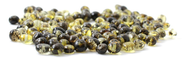 Amber, Green, Polished, Beads, Light, Dark, Natural, Baroque, Baltic, Supplies