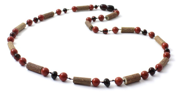 Necklace, Red Jasper, Amber, Polished, Cherry, Jewelry, Baltic, Natural, Adult, Women