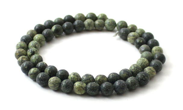 Green Lace Stone 6 mm Beads