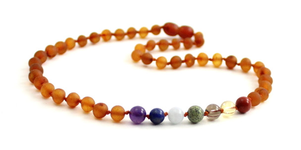 Raw, Chakra, Cognac, Necklace, Teething, Unpolished, Baltic, Gemstone