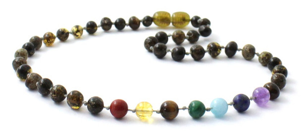 Green, Amber, Polished, Chakra, Necklace, Jewelry, Gemstone, Baltic, Teething