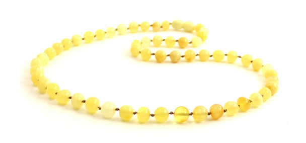 necklace adult milky amber butter natural women men men's jewelry beaded polished baroque knotted