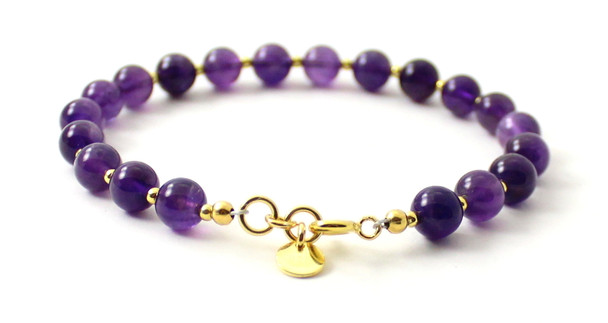 amethyst, bracelet, jewelry, violet, purple, gemstone, 6mm, 6 mm, jewellery, sterling silver 925 2