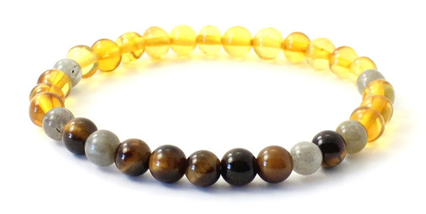 bracelet, stretch, amber, tiger eye, baltic, gemstone, tigers eye, labradorite, honey, jewelry