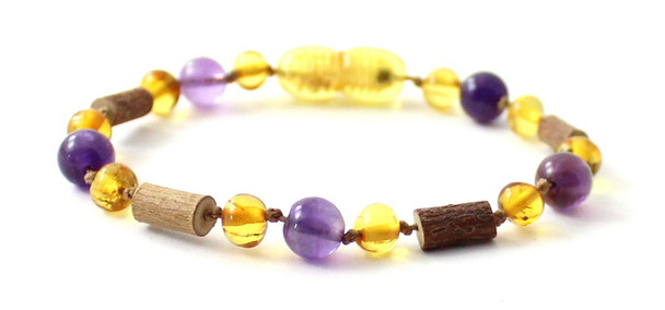 bracelet, hazelwood, amber, violet, amethyst, jewelry, teething, baltic, gemstone, purple