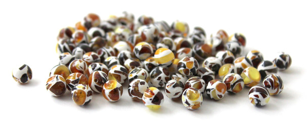 amber, beads, mosaic, mixed color, white, polymer clay, drilled, supplied, drilled, for jewelry making