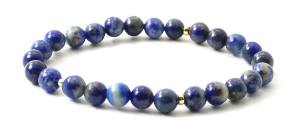 lapis lazuli, blue, gemstone, bracelet, jewelry, stretch, sterling silver 925, golden, 6 mm, 6mm, 4 mm, 4mm, wholesale, in bulk