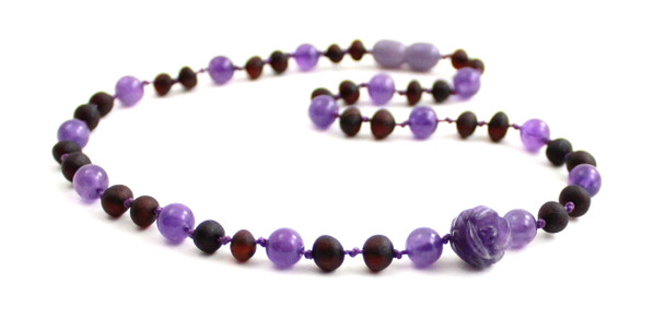 amethyst rose amber cherry black necklace violet purple jewelry beaded