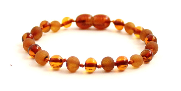 anklet amber bracelet baroque cognac raw unpolished polished baltic round brown