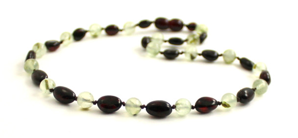 bean olive cherry amber black baltic polished prehnite green jewelry necklace