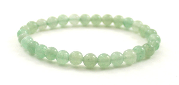 bracelet gemstone green aventurine round bead 6mm 6 mm jewelry stretch for men men's women women's