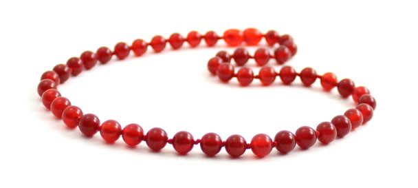 carnelian gemstone jewelry necklace knotted beaded for women women's adult 6mm 6 mm round bead